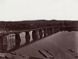 Chattanooga Collection: Bridge over Tennessee River at Chattanooga, ca. 1864. Creator: George N. Barnard