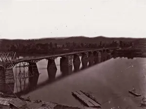 George Norman Prints: Bridge over Tennessee River at Chattanooga, ca. 1864. Creator: George N. Barnard