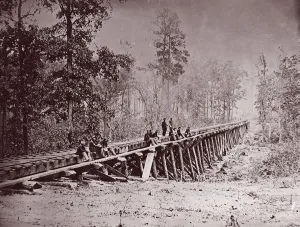 Bridge. U. S. Military Railroad at City Point, 1861-65. Creator: Andrew Joseph Russell