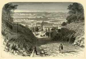 Alfred R Waud Gallery: Bridges on the Mississippi, at Dubuque, 1874. Creator: John Filmer