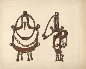 Bridle Prints: Bridle Bit, 1935 / 1942. Creator: Cecil Smith