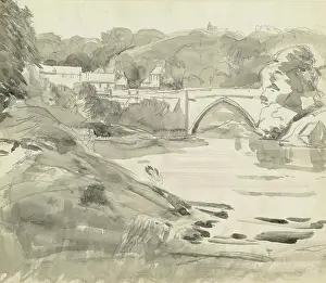 Granite Prints: The Brig of Balgownie, Old Aberdeen, ex. 1924. Creator: William York Macgregor