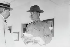 Aide Prints: Brig. Gen. T.H. Bliss, with aide, 1912. Creator: Bain News Service