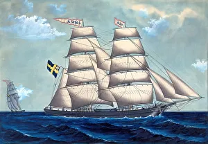 Brig Sophia af Gavle, (1870s). Creator: Lars Petter Sjostrom