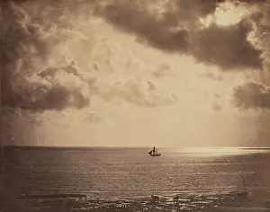 Gray Gustave Le Prints: Brig upon the Water, c1856. Creator: Gustave Le Gray