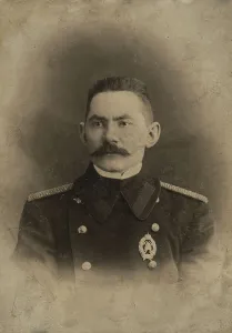 Firefighting Prints: Brigade Commander Vladimir Nikolaevich Vodoleev in a Firefighter's Uniform
