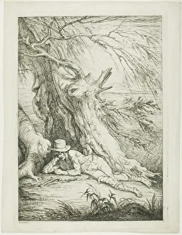 Brigand Lying Under a Tree, c.1785. Creator: Raphael Lamar West