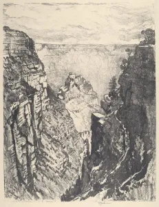 The Bright Angel Trail, 1912. Creator: Joseph Pennell