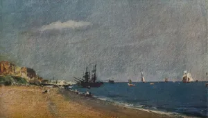 Collier Prints: Brighton Beach, with Colliers, 1824. Artist: John Constable