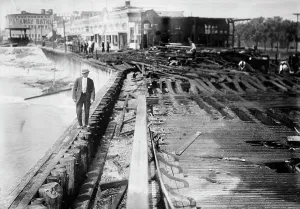 Wreckage Prints: Brighton Beach fire, 1912, 1912. Creator: Bain News Service