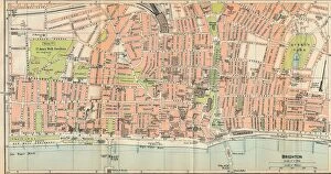 Maps Charts & Plans Collection: Brighton, c20th Century. Artist: John Bartholomew