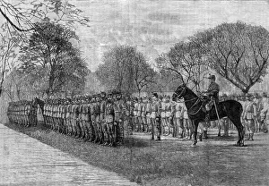The Brighton Volunteer Review: Middlesex Corps in Steyne Gardens, 1881. Creator: Unknown
