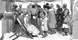 From Brindisi to Burma - Traders on board the P&O SS'Clyde at Aden, 1886. Creator: Unknown. From Brindisi to Burma - Traders on board the P&O SS'Clyde at Aden, 1886. Creator: Unknown