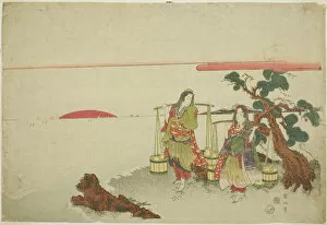 The brine maidens, Japan, c. 1820s. Creator: Kikukawa Eizan