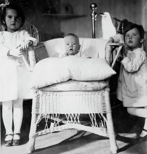 Cousin Prints: Briner Julius with his sister Vera and cousin Irina, 1920. Creator: Unknown