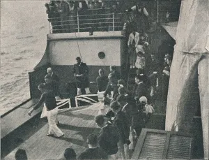 Tuberculosis Prints: Bringing the Body on Deck, c1900, (1910)