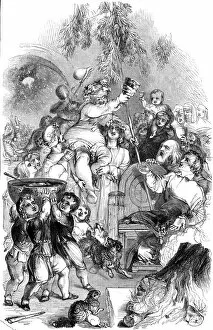 Bringing in Christmas - drawn by William Harvey, 1845. Creator: George Dalziel