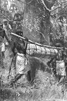 Bringing David Livingstones body down to the coast, Africa, 1873