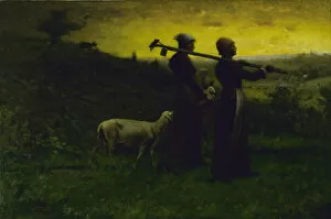 Bringing Home the New Born Lamb, 1890. Creator: Elliott Daingerfield