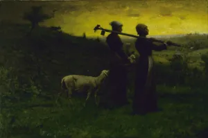 Newborn Prints: Bringing Home the New Born Lamb, 1890. Creator: Elliott Daingerfield