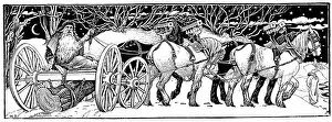 Carthorse Collection: Bringing home the Yule Log, 1883