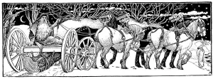 Carthorse Collection: Bringing home the Yule Log, 1883