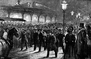 Streetlighting Prints: Bringing in the New Year in New York, 1890. Creator: R. Taylor