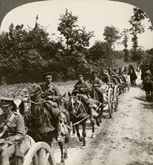 Images Dated 9th April 2009: Bringing up reserve ammunition, World War I, 1914-1918.Artist: Realistic Travels Publishers