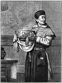 Bringing in the wassail bowl, 1874. Artist: Henry Stacy Marks