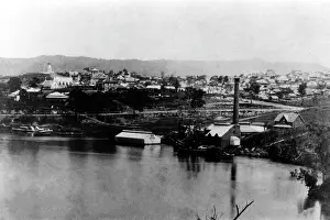 British Colony Prints: Brisbane Gas Works near Petrie Bight, Brisbane, c1868. Creator: Unknown