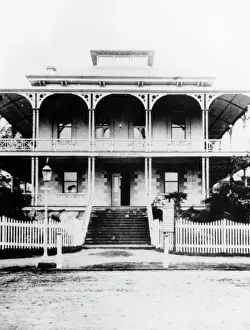 British Colony Prints: Brisbane School of Arts, Ann Street, Brisbane, 1879. Creator: Unknown