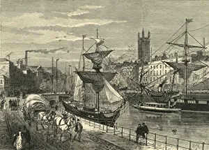 Quai Prints: Bristol, from St. Augustines Quay, 1898. Creator: Unknown