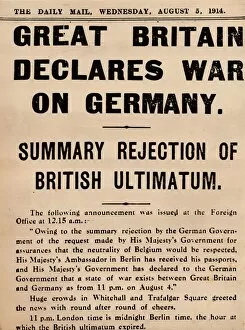 Declaration Of War Gallery: Britain declares war on Germany, 1914 (1935)