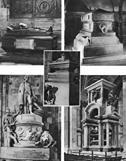 Alfred Stevens Gallery: Britains glorious dead honoured by tomb and monument in St Pauls Cathedral, 1926-1927