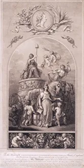 William Hamilton Prints: Britannia in her chariot, 1790. Artist: Peltro William Tomkins