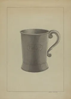 Britannia Prints: Britannia Mug, c. 1936. Creator: Joseph Wolins