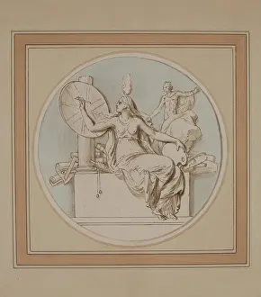 West Prints: Britannia Protecting the Fine Arts, c1770s. Creator: Benjamin West
