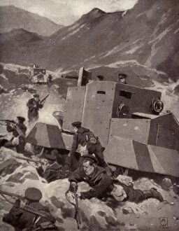 British Armoured Cars in the Caucasus, 1917. Creator: Unknown