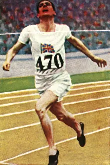 Athletics Gallery: British athlete Douglas Lowe winning the 800 metres in Athletics, 1928. Creator: Unknown