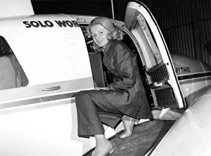 British aviator Sheila Scott, 1970s. Creator: NASA British aviator Sheila Scott, 1970s. Creator: NASA