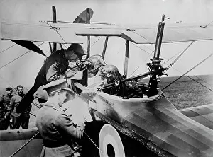 Instructions Prints: British aviators getting instructions, 15 May 1918. Creator: Bain News Service