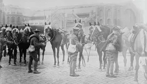 Shoulder Bag Prints: British in Boulogne, between c1914 and c1915. Creator: Bain News Service