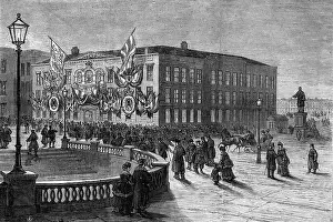 Saxe Coburg And Gotha Duke Of Prints: The British Embassy at St. Petersburg illuminated for the Duke of Edinburgh's Marriage