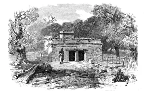 Abyssinia Prints: The British Expedition to Abyssinia: front view of the Church of Miriam