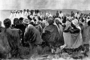 Africans Prints: The British Expedition from Accra to the Gold Coast Hinterland: palaver with Amrahia