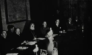 Prime Minister Collection: British and Greek Ministers Confer in Athens, Christmas Day, 1944, (1945). Creator: Unknown