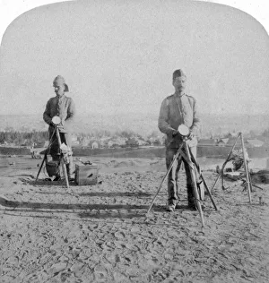 Gauteng Prints: British heliographing from the Johannesburg Fort the news of the occupation