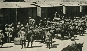 British and Indian soldiers at Bombay, India, First World War, 1914, (c1920). Creator: Unknown
