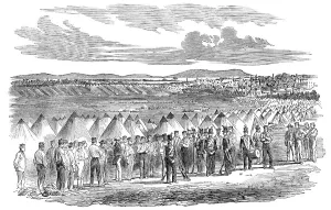 British Infantry of the Line encamped at Scutari - from a daguerreotype by Mr. Robertson, of Constan Creator: Unknown