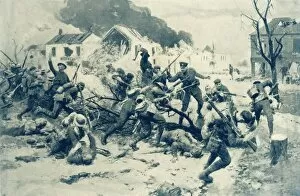 British Infantry Storm Ruined Heudicourt, 1917. Creator: Unknown